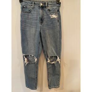 American Eagle Skinny Jeans Womens 2 Short Distressed Ripped Light Wash